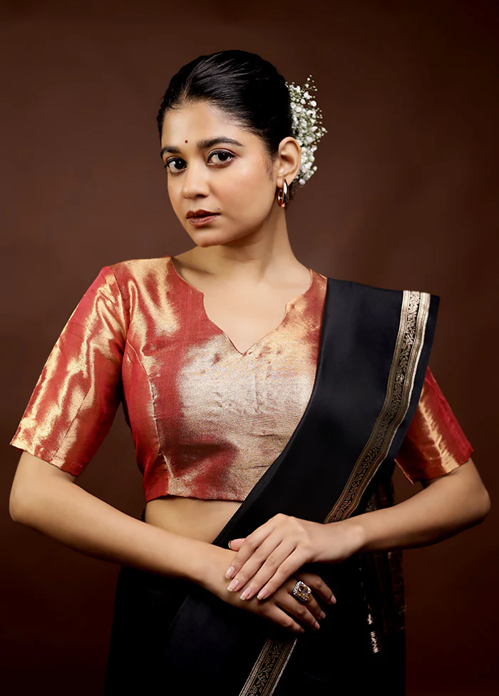 Red Tissue Designer Blouse