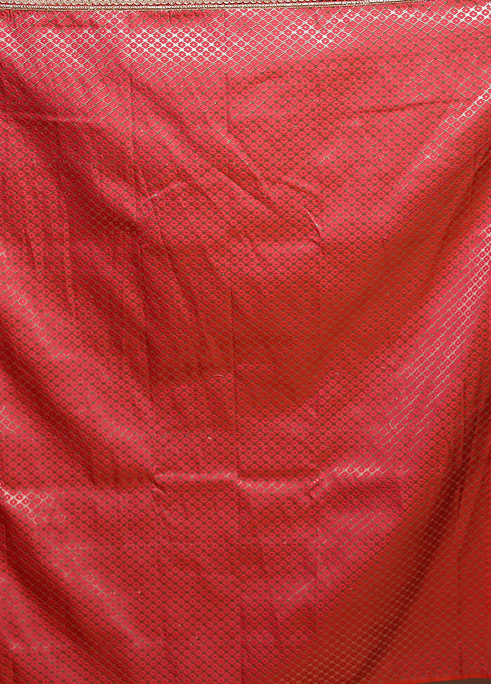 Red Uppada Silk Saree With Blouse Piece - Image 5