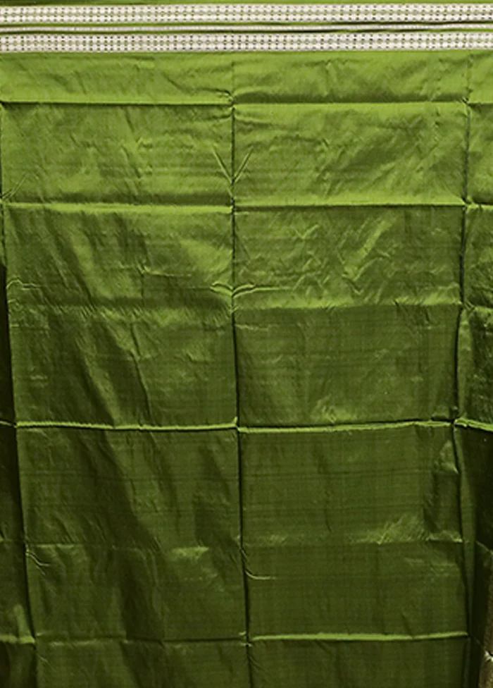 Rust Handloom Bomkai Pure Silk Saree With Blouse Piece - Image 5