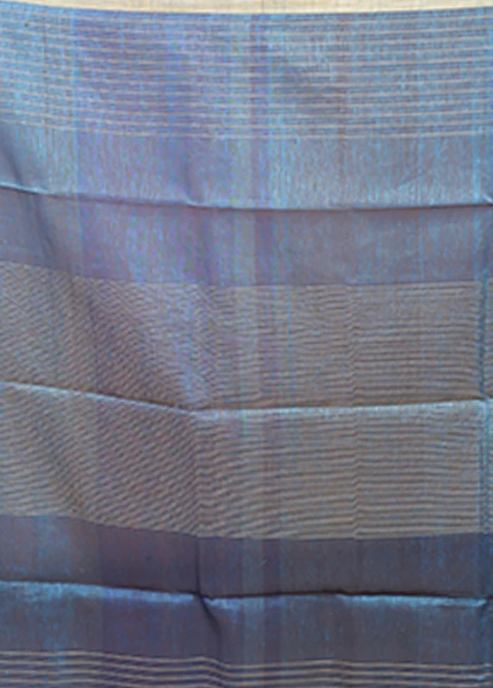 Rust Linen Silk Saree With Blouse Piece - Image 5