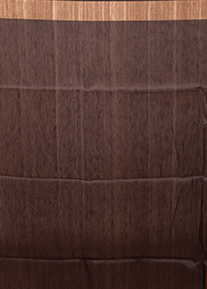 Rust Matka Silk Saree With Blouse Piece - Image 5