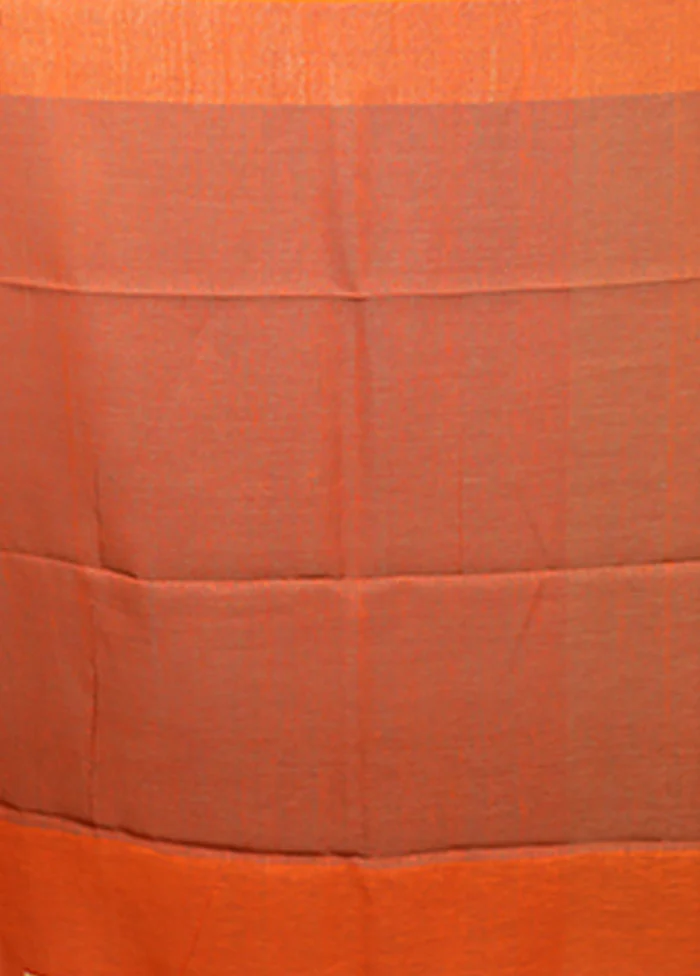 Rust Matka Silk Saree With Blouse Piece - Image 5