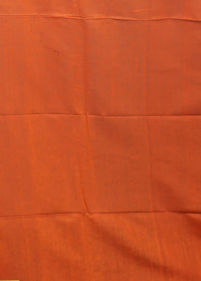 Rust Matka Silk Saree With Blouse Piece - Image 5