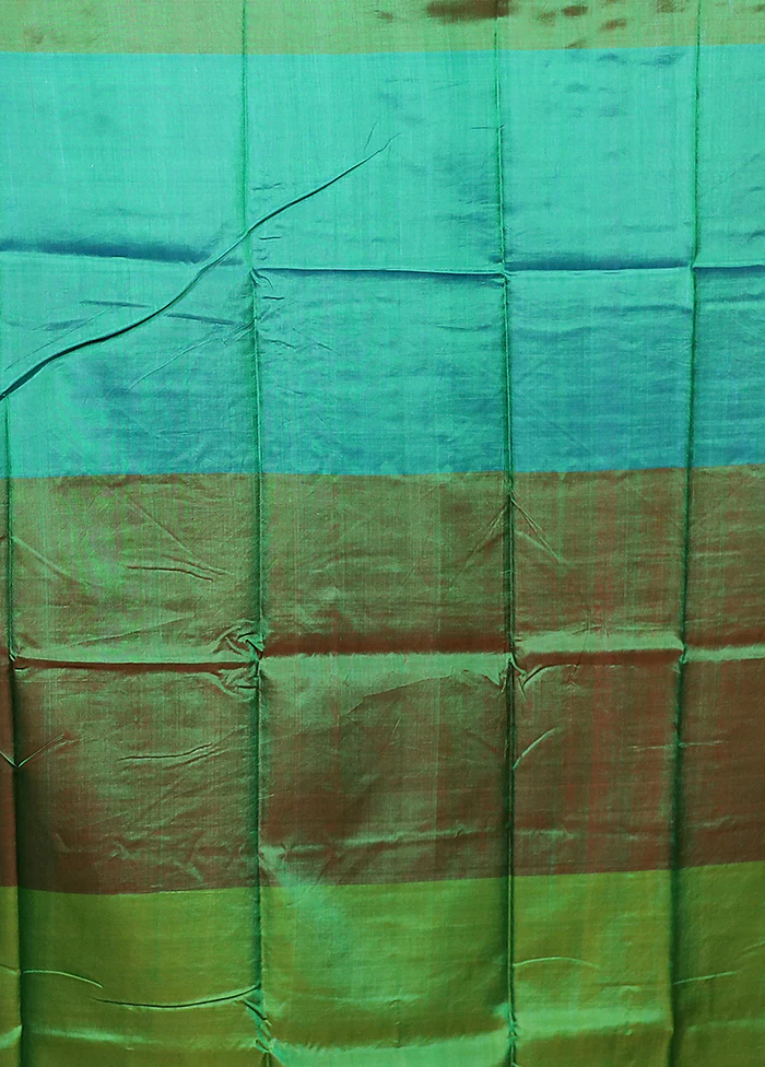 Rust Pure Bishnupuri Silk Saree With Blouse Piece - Image 5