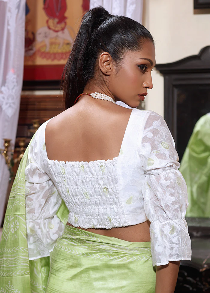 White Designer Designer Blouse - Image 2