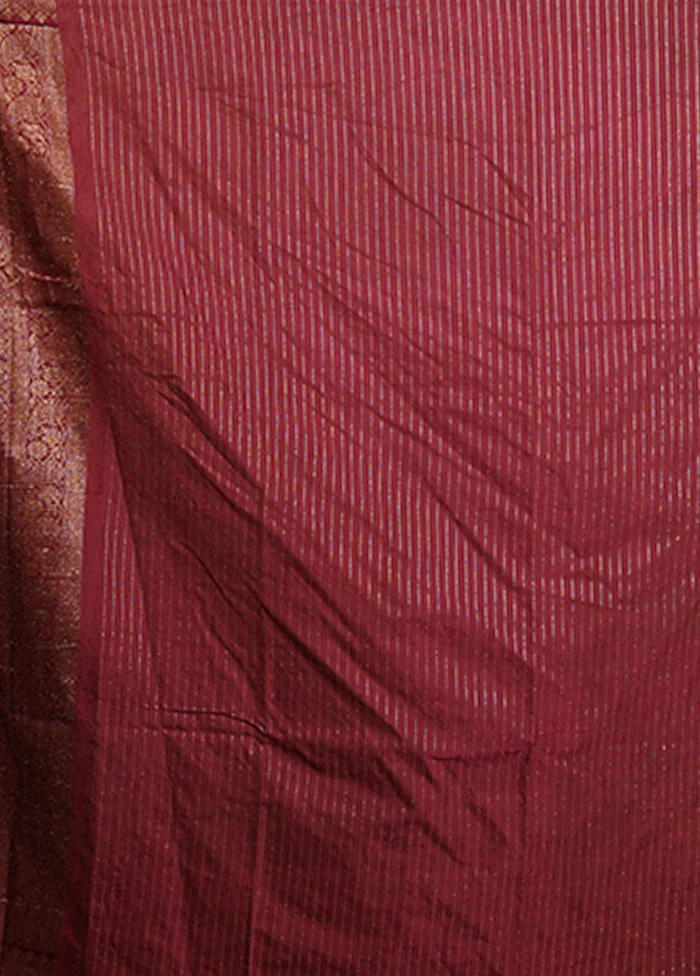 White Dupion Silk Saree With Blouse Piece - Image 5