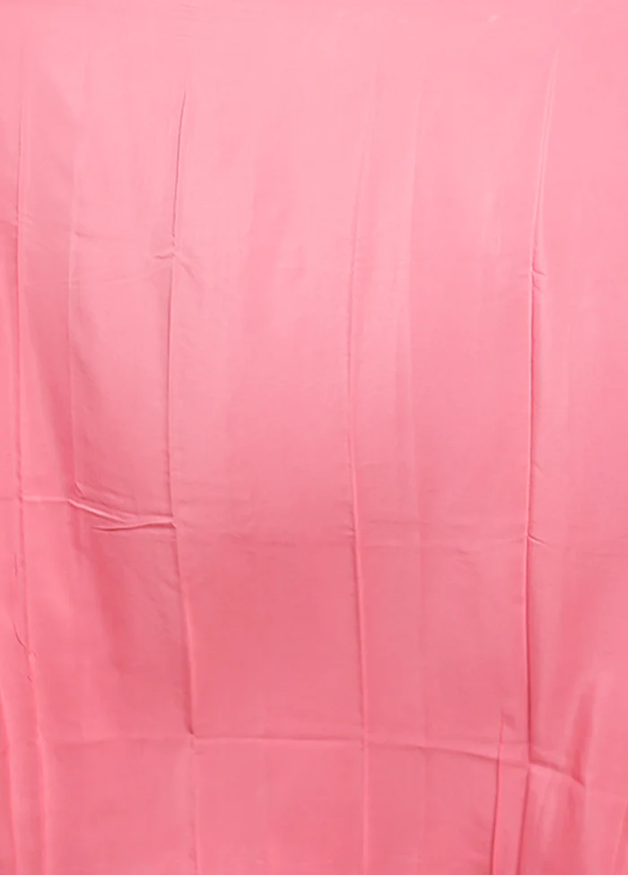 White Handloom Chiffon Pure Silk Saree With Blouse Piece - Image 5