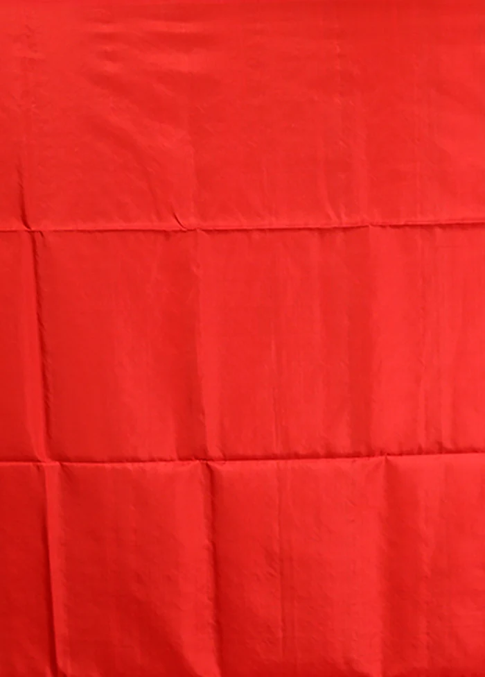 White Handloom Kanchipuram Pure Silk Saree With Blouse Piece - Image 5