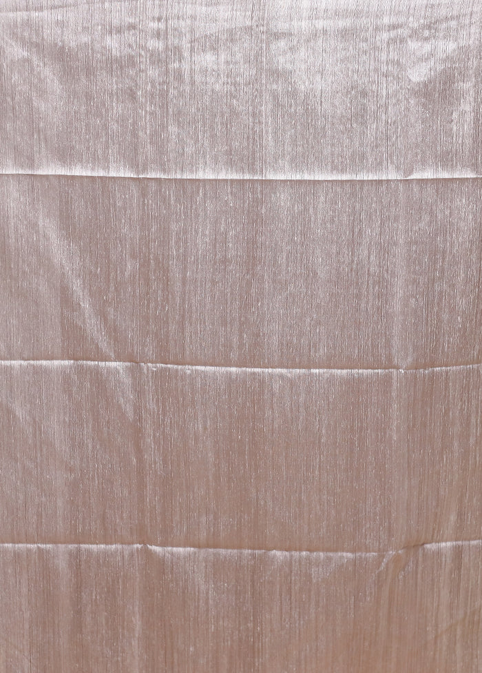 White Handloom Matka Pure Silk Saree With Blouse Piece - Image 5