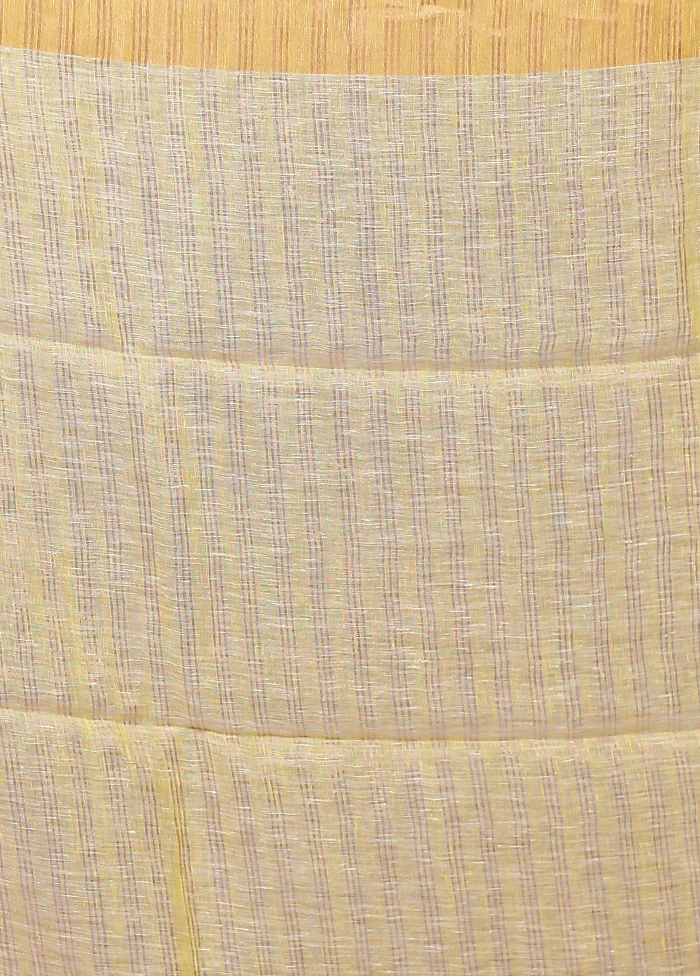 White Handloom Matka Pure Silk Saree With Blouse Piece - Image 5