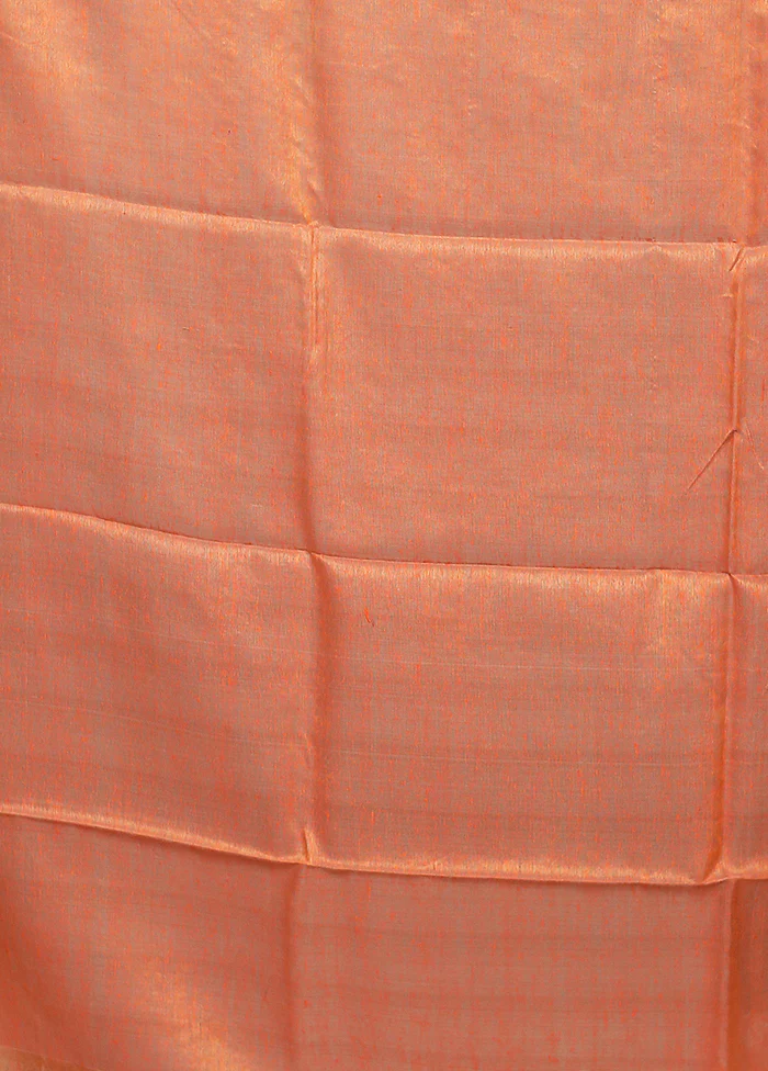White Handloom Matka Pure Silk Saree With Blouse Piece - Image 5