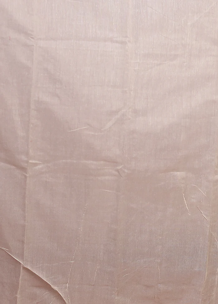 White Jamdani Cotton Saree Without Blouse Piece - Image 5
