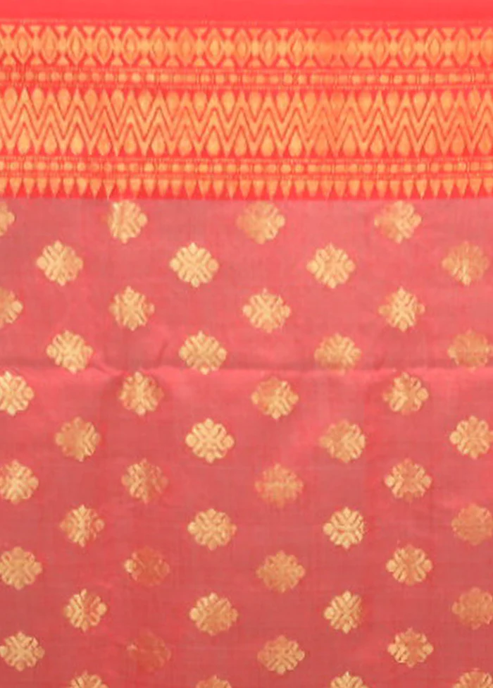White Matka Silk Saree With Blouse Piece - Image 5