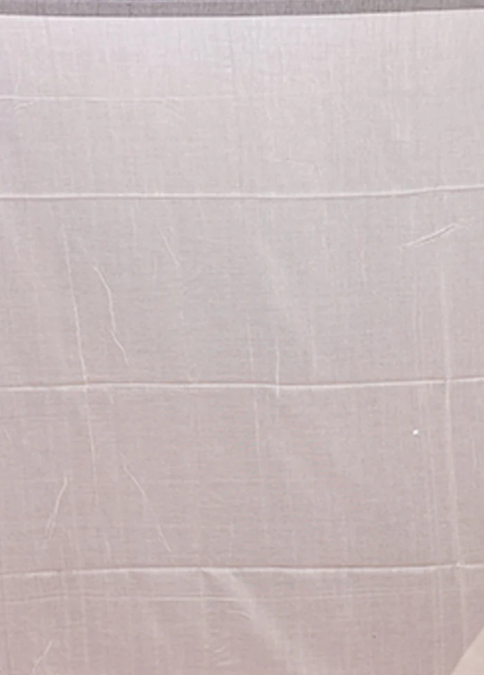 White Matka Silk Saree With Blouse Piece - Image 5
