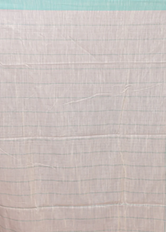 White Matka Silk Saree With Blouse Piece - Image 5
