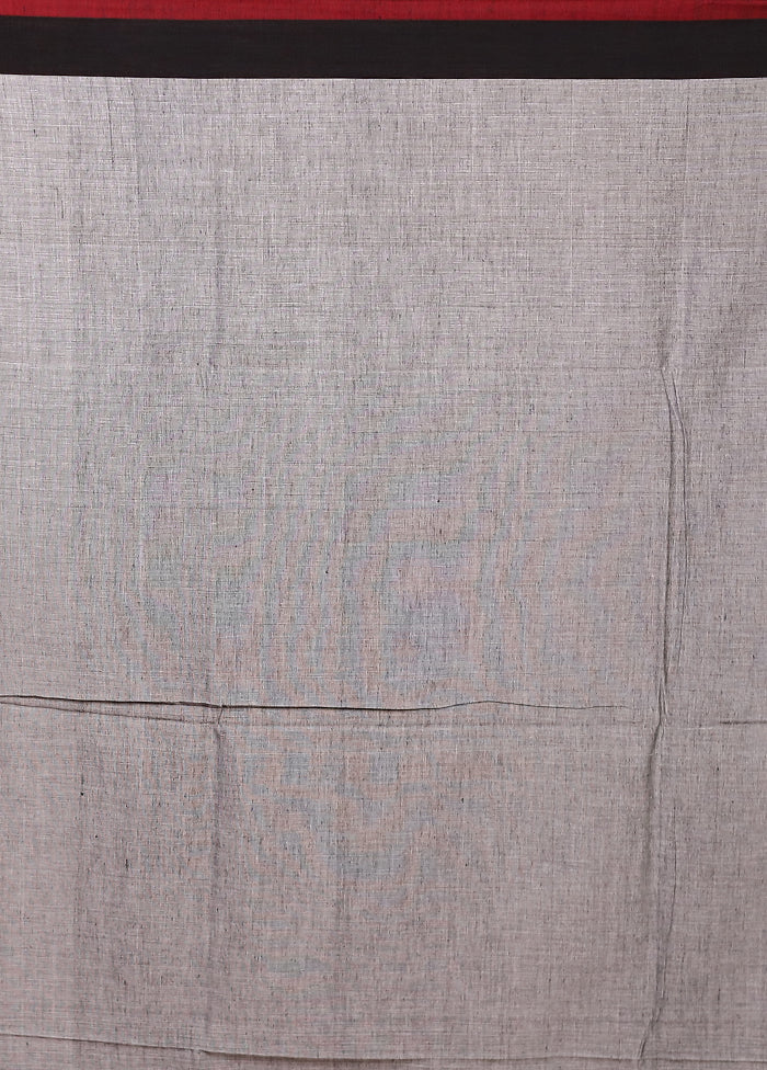 White Matka Silk Saree With Blouse Piece - Image 5