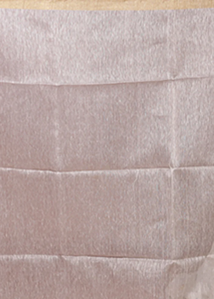 White Matka Silk Saree With Blouse Piece - Image 5