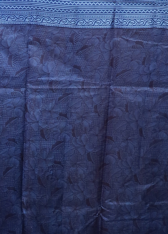 White Printed Pure Silk Saree Without Blouse Piece - Image 5