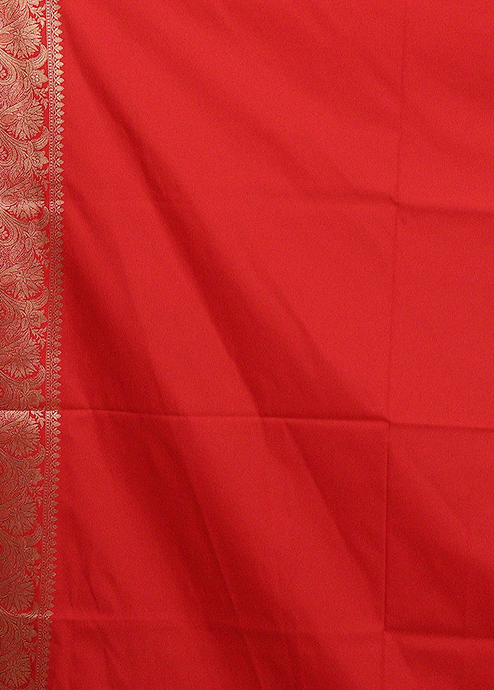 White Tissue Silk Saree With Blouse Piece - Image 5