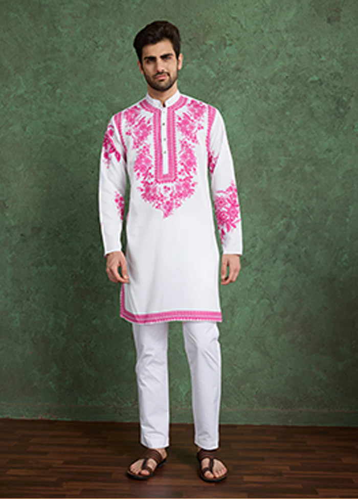 White Viscose Kurta