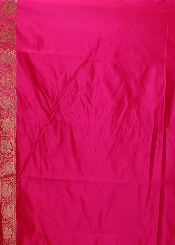 Wine Banarasi Silk Saree With Blouse Piece - Image 5