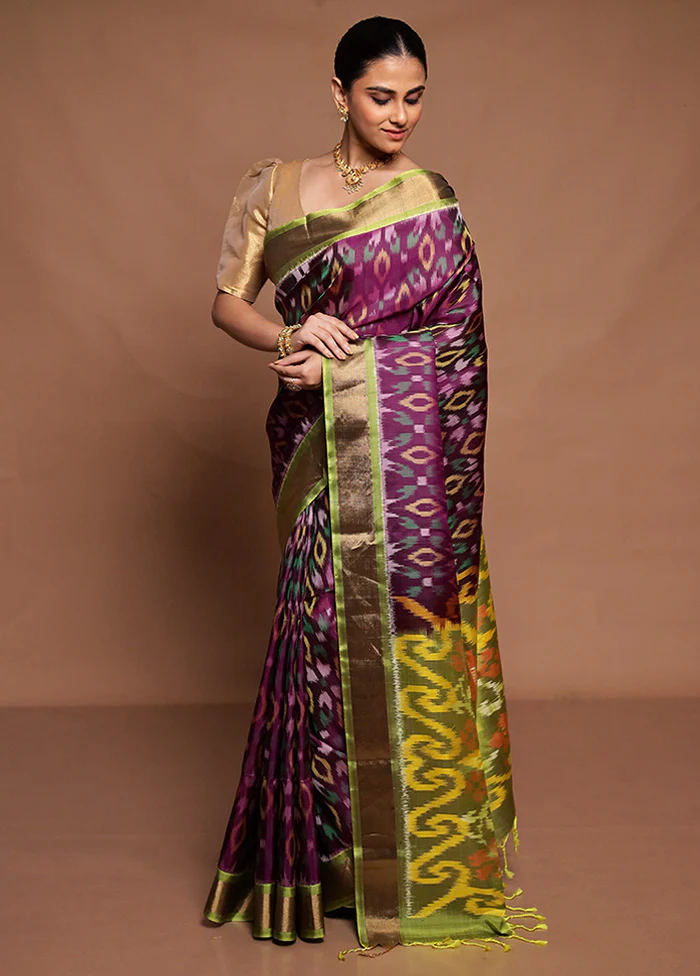 Wine Handloom Kanchipuram Pure Silk Saree With Blouse Piece - Image 4
