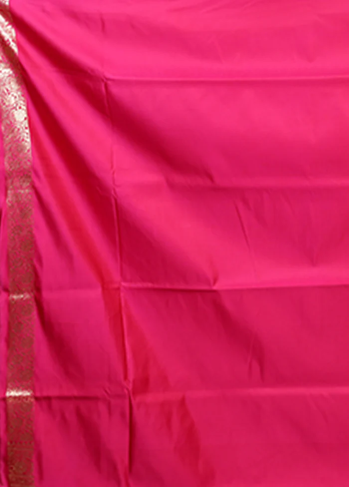 Yellow Banarasi Silk Saree With Blouse Piece - Image 5