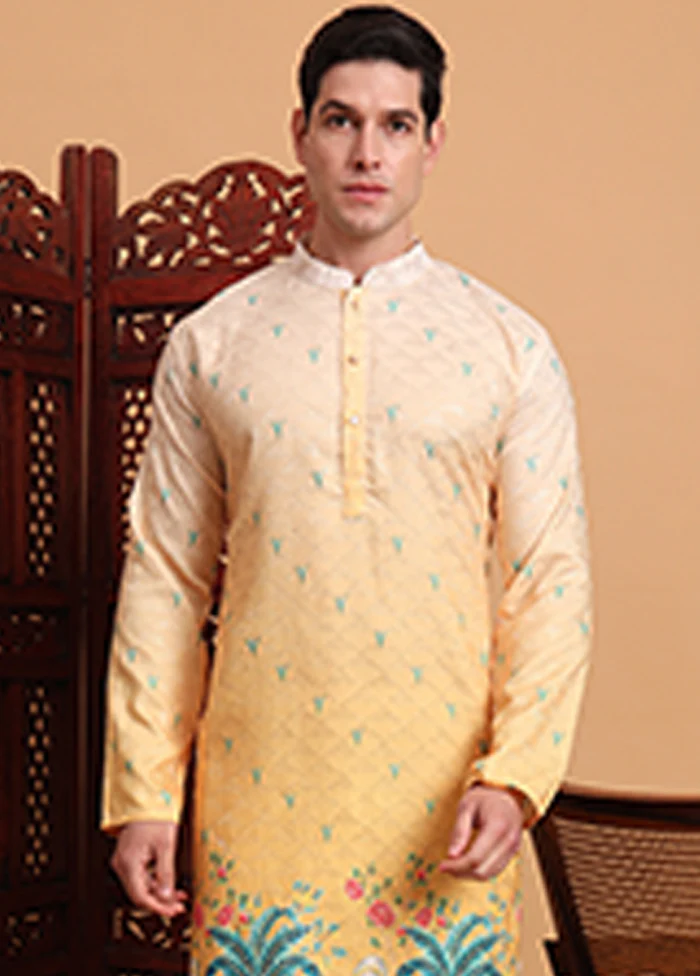 Yellow Cotton Kurta - Image 2