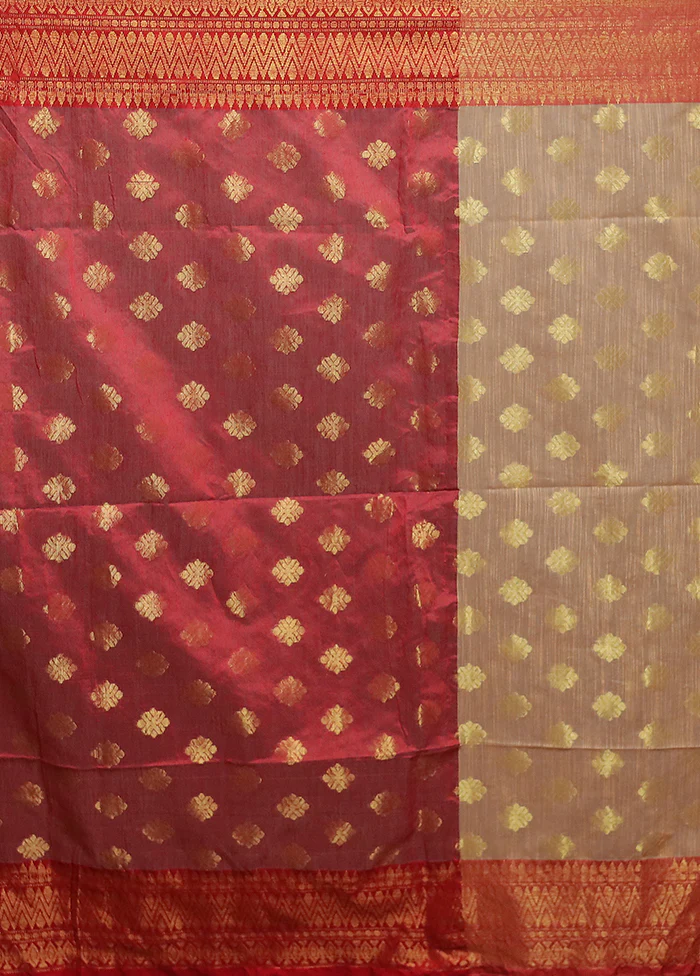 Yellow Cotton Saree With Blouse Piece - Image 5