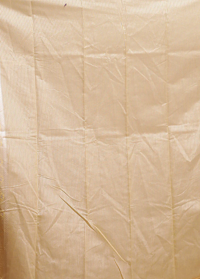 Yellow Cotton Saree With Blouse Piece - Image 5