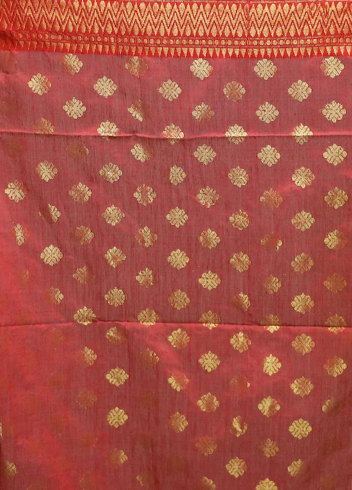 Yellow Cotton Saree With Blouse Piece - Image 5