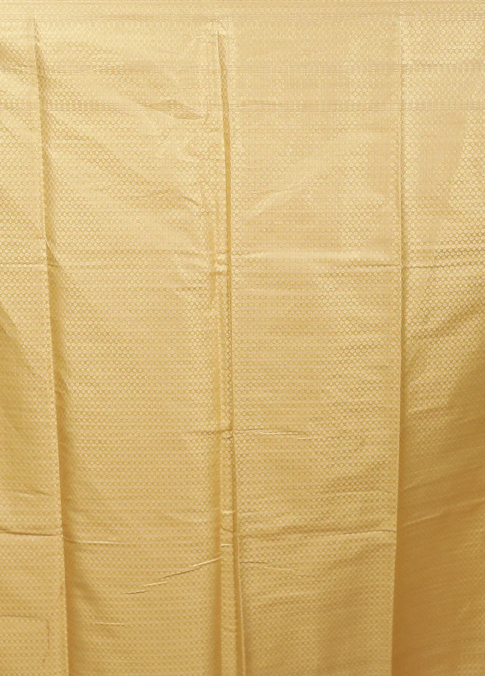 Yellow Cotton Saree With Blouse Piece - Image 5