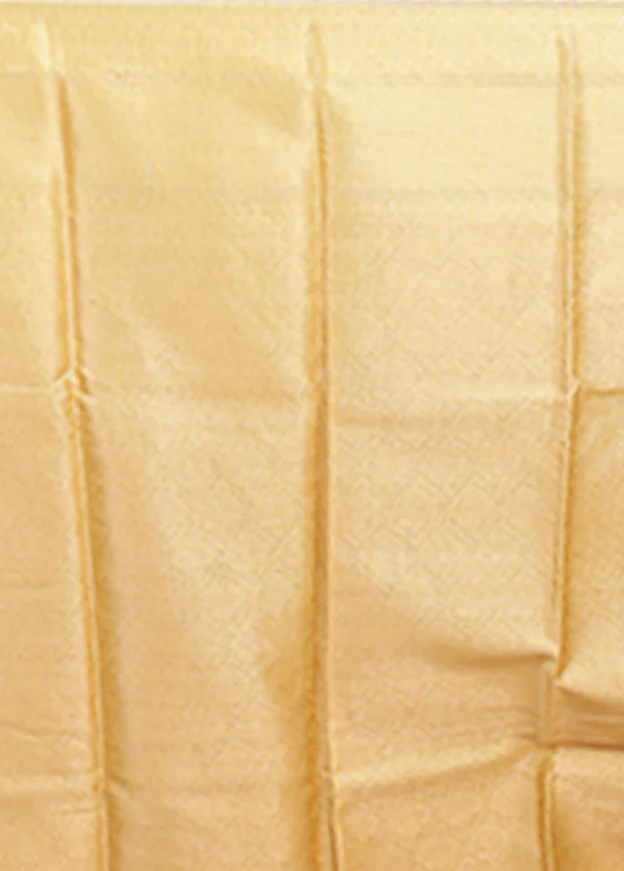 Yellow Cotton Saree With Blouse Piece - Image 5