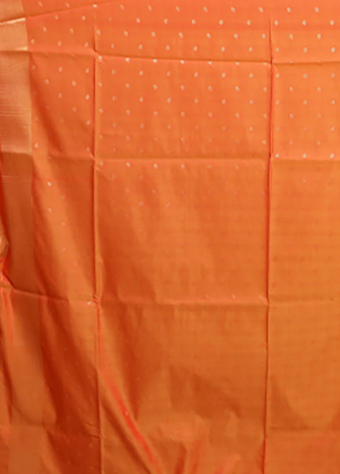 Yellow Dupion Silk Saree With Blouse Piece - Image 5