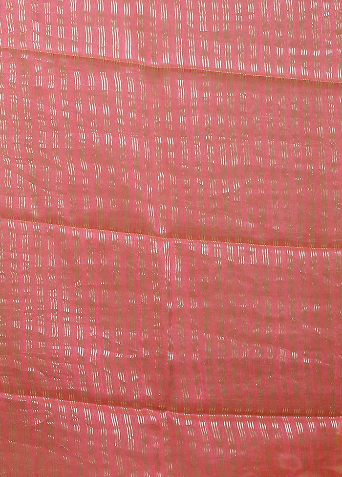 Yellow Handloom Matka Pure Silk Saree With Blouse Piece - Image 5