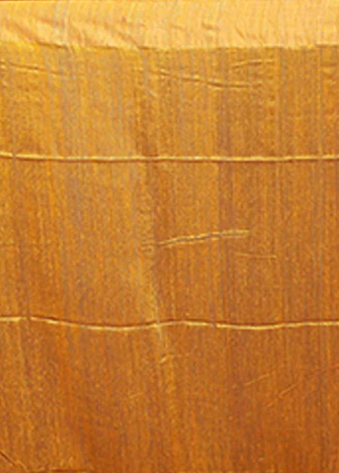 Yellow Handloom Matka Pure Silk Saree With Blouse Piece - Image 5