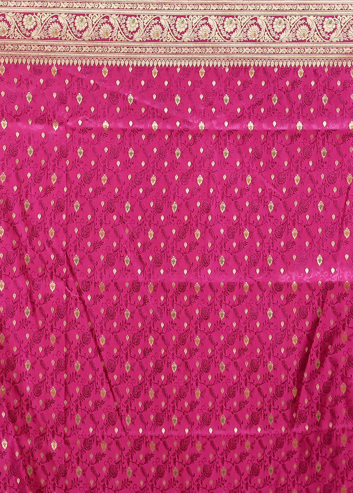 Yellow Handloom Tanchoi Pure Silk Saree With Blouse Piece - Image 5