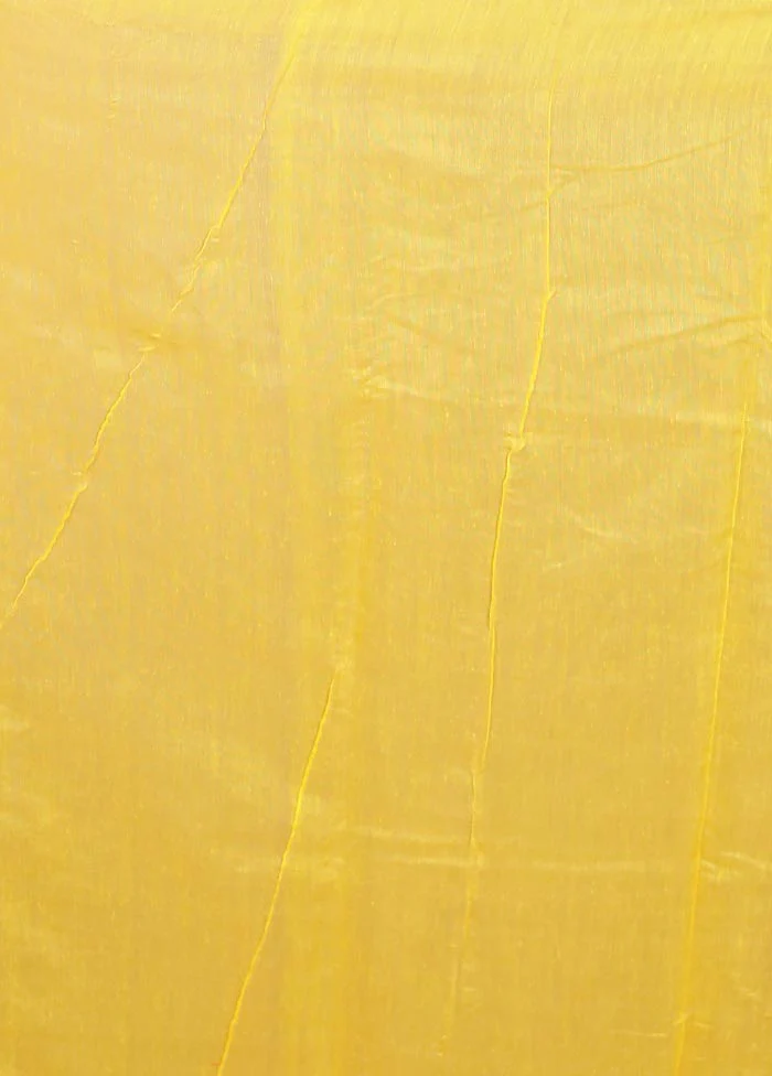 Yellow Tant Jamdani Saree Without Blouse Piece - Image 5
