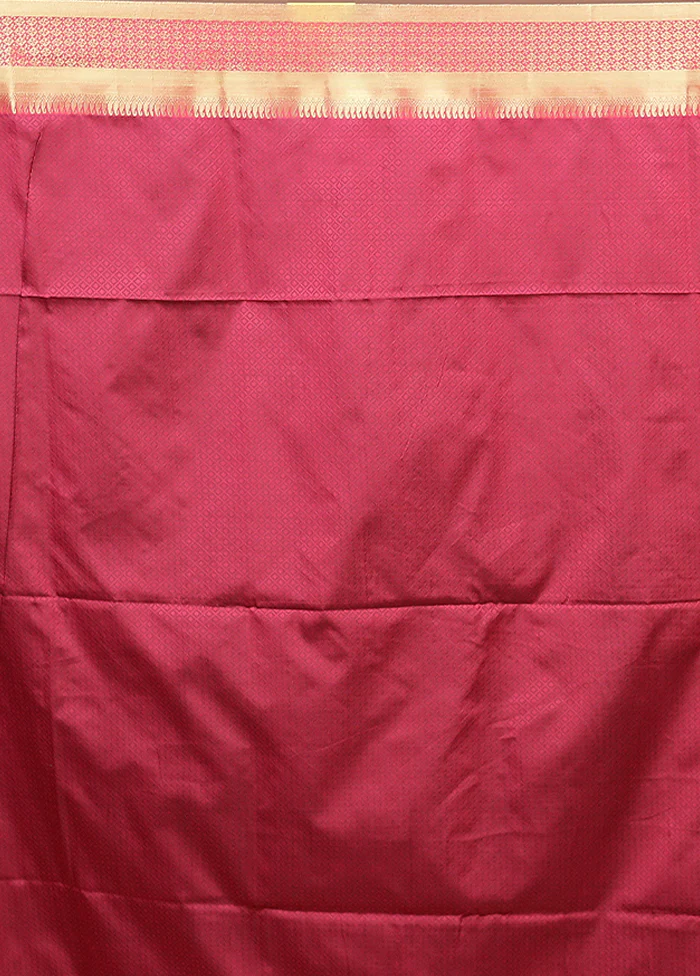 Yellow Kanjivaram Silk Saree With Blouse Piece - Image 5