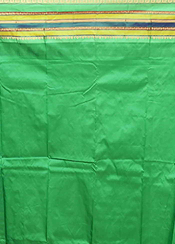 Yellow Kanjivaram Silk Saree With Blouse Piece - Image 5
