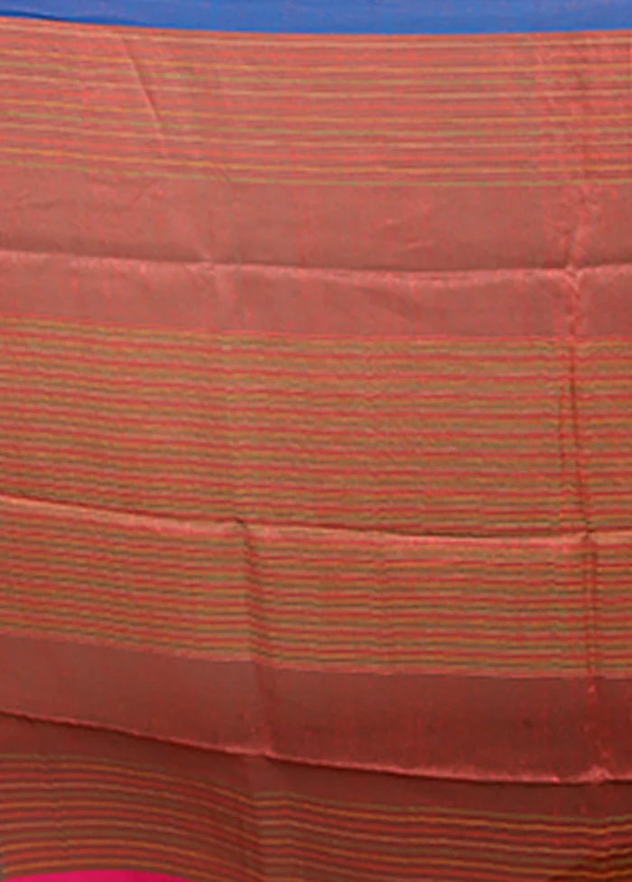Yellow Linen Silk Saree With Blouse Piece - Image 5