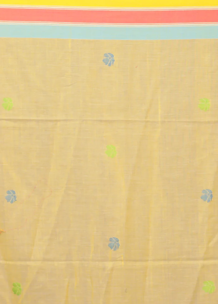 Yellow Matka Silk Saree With Blouse Piece - Image 5