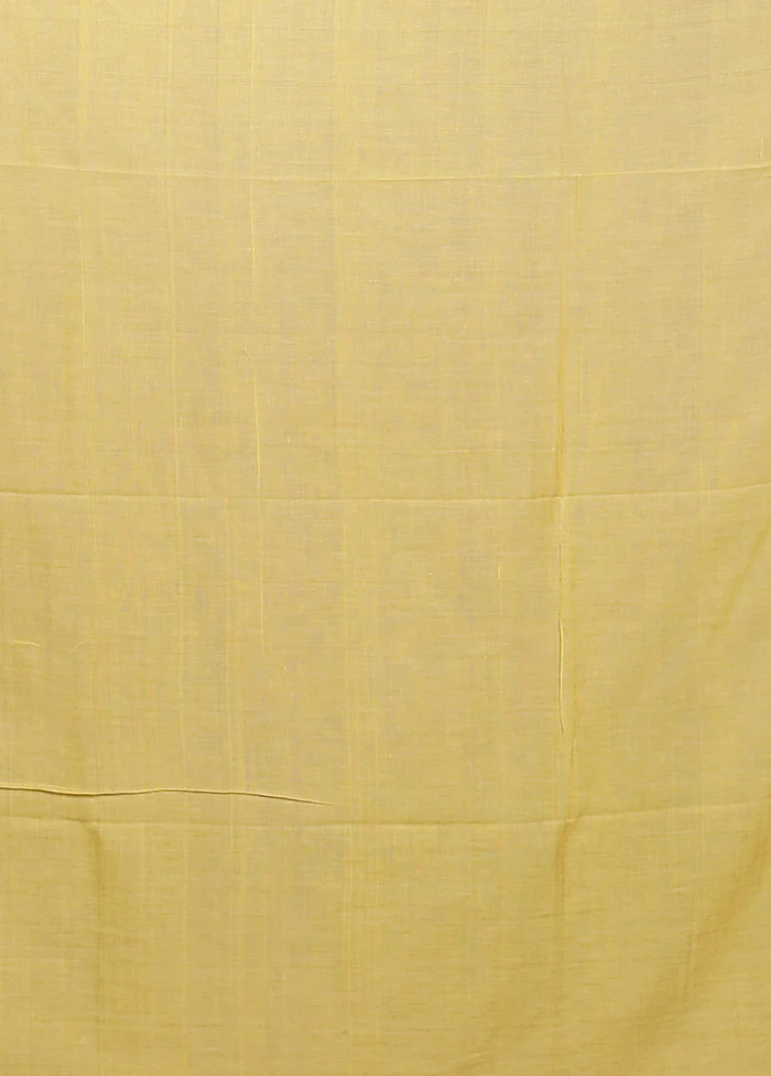 Yellow Matka Silk Saree With Blouse Piece - Image 5