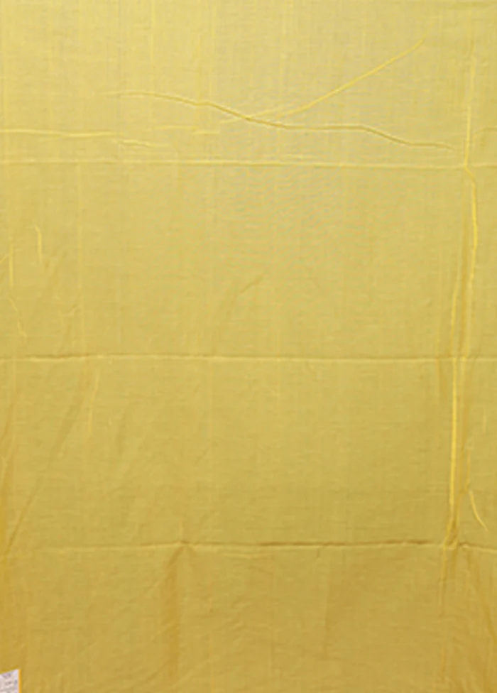 Yellow Matka Silk Saree With Blouse Piece - Image 5