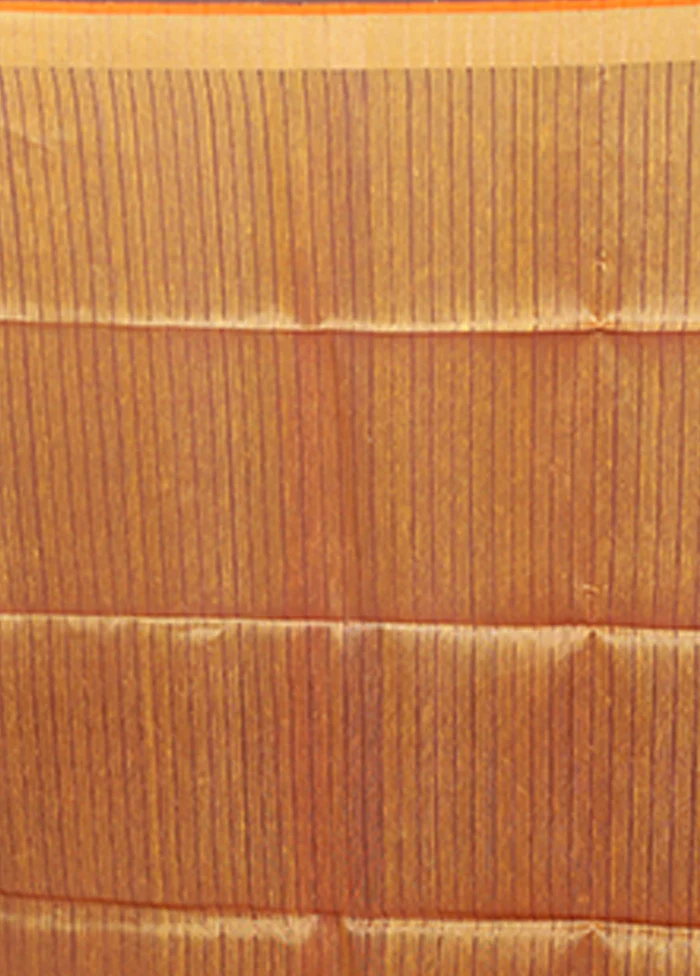 Yellow Matka Silk Saree With Blouse Piece - Image 5