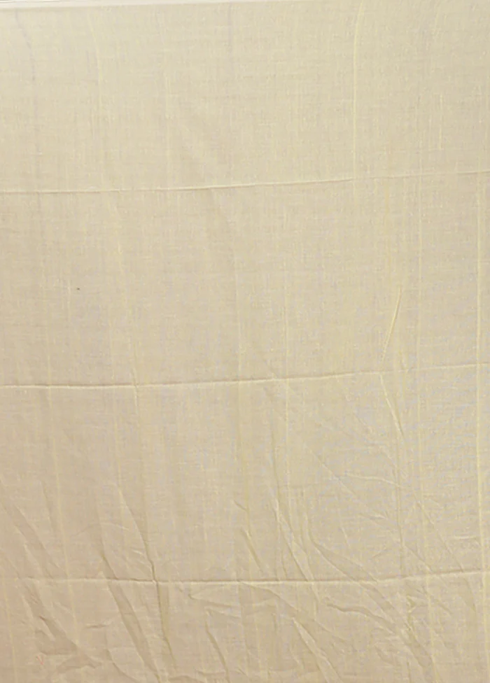 Yellow Matka Silk Saree With Blouse Piece - Image 5