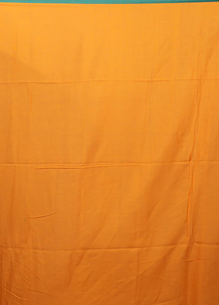 Yellow Matka Silk Saree With Blouse Piece - Image 5