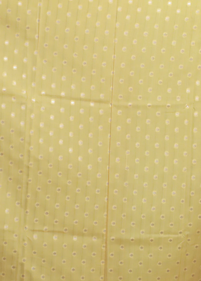 Yellow Uppada Silk Saree With Blouse Piece - Image 5