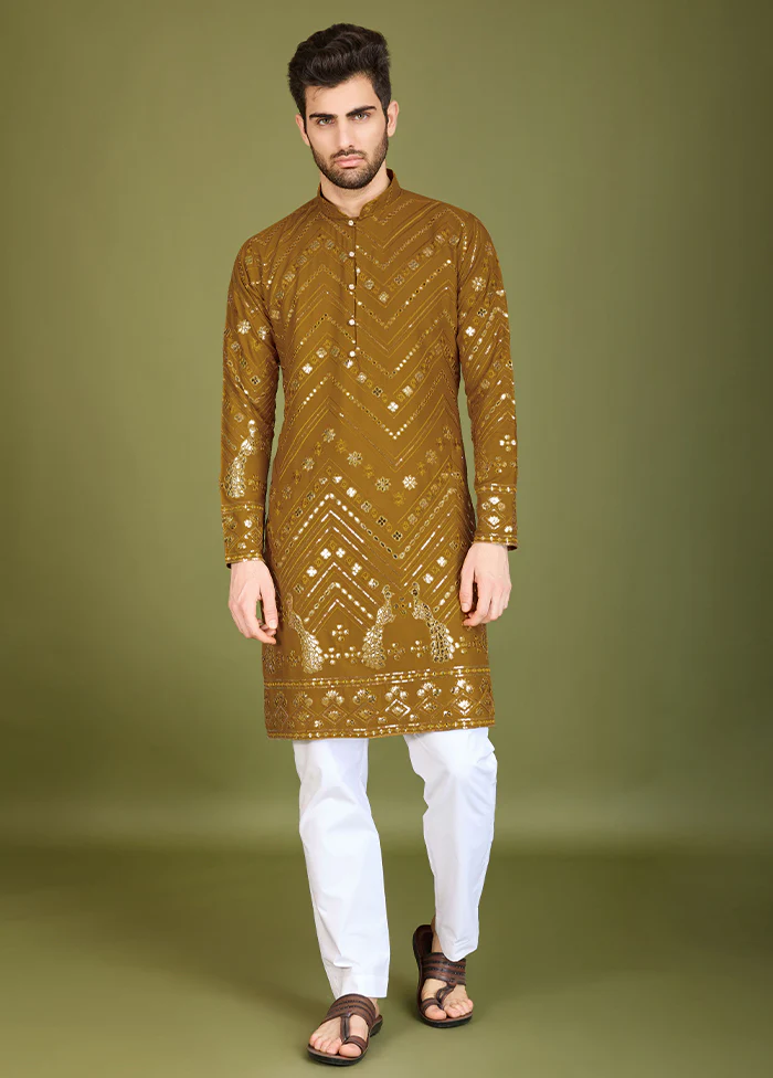 Yellow Viscose Kurta
