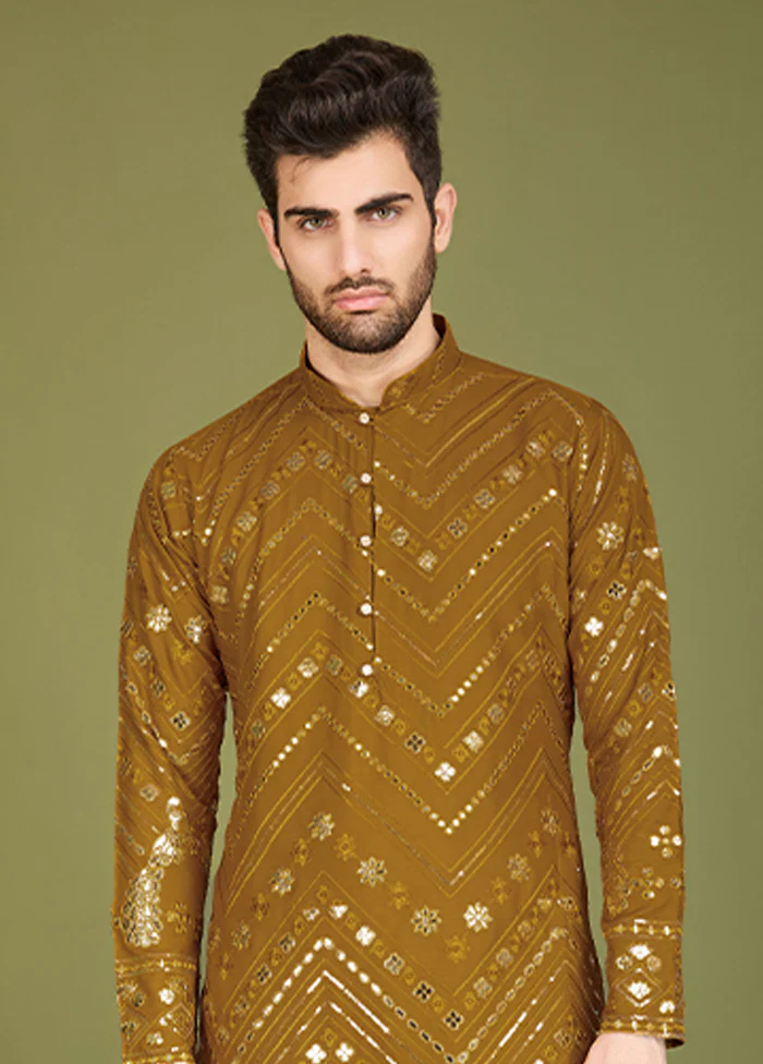 Yellow Viscose Kurta - Image 2